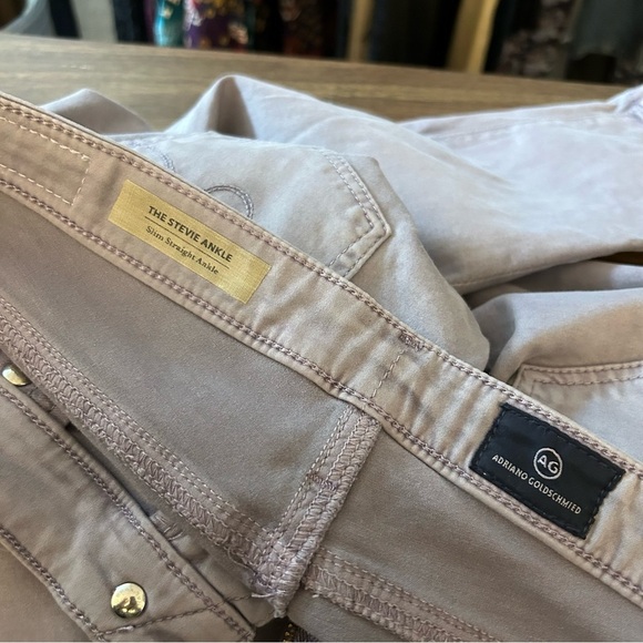 💕 Ag Adriano Goldschmied Gray THE STEVIE ANKLE Stim Straight Ankle jeans 27x28 - Picture 5 of 10
